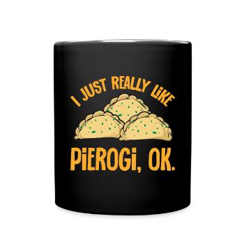 Polish Food Pierogi - Full Colour Mug - black - Front