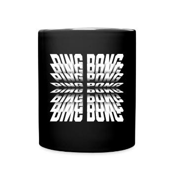Tennis de table avec batte de tennis de table Ping Pong - Mug uni - noir - Devant