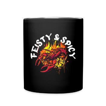 Feurig & Würzig - Krebsmotiv Für Liebhaber - Tasse einfarbig - Schwarz - Vorne