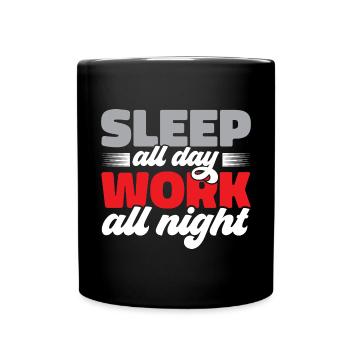Infirmière de nuit - Mug uni - noir - Devant