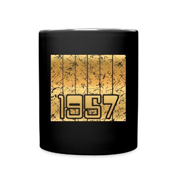 Born in 1957 - Full Colour Mug - black - Front