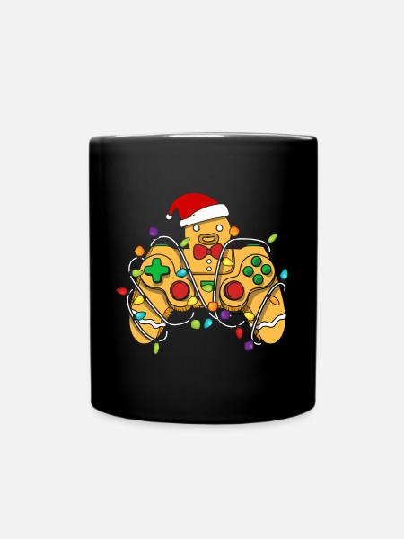 Christmas Gaming Controller Gingerbread - Tasse einfarbig - Schwarz