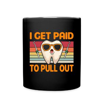 Fée des dents humoristique sort Art - Mug uni - noir - Devant