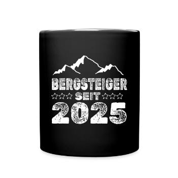 geboren 2025 - Tasse einfarbig - Schwarz - Vorne