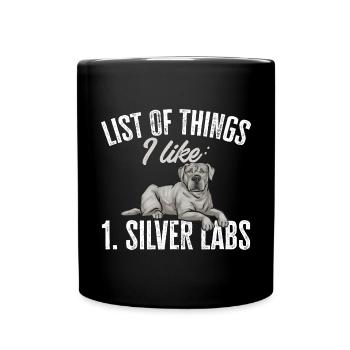 Silver Labrador Retriever Silver Lab - Mug uni - noir - Devant