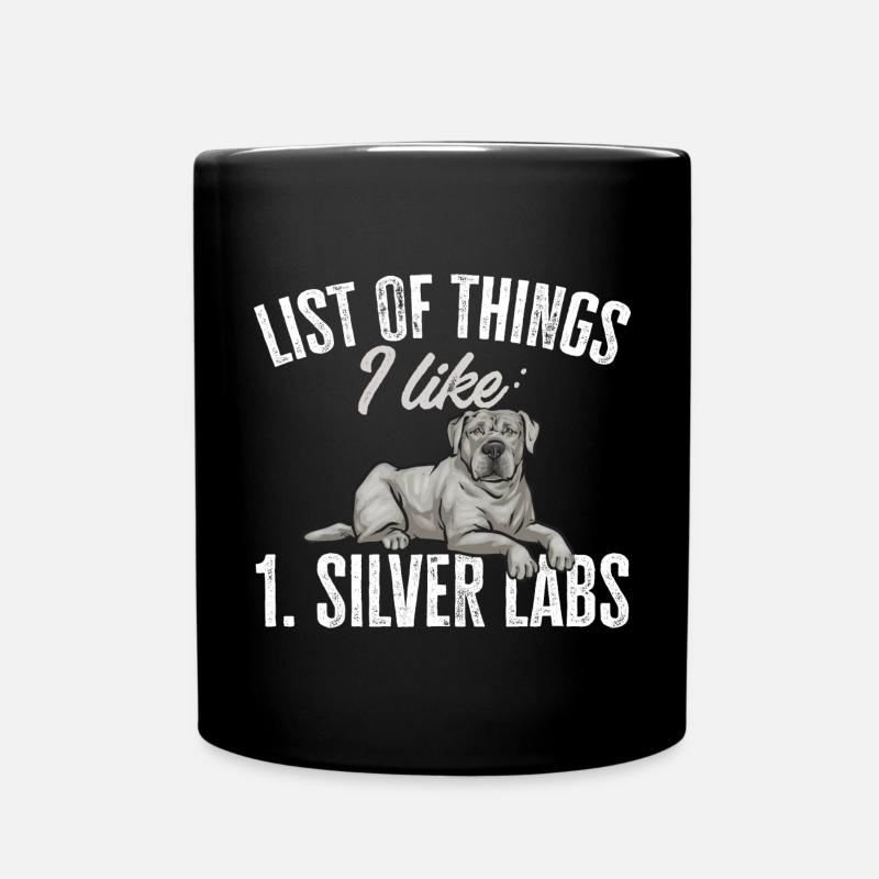 Silberner Labrador Retriever Silberner Lab - Tasse einfarbig - Schwarz