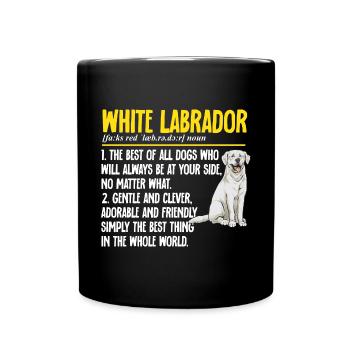 Labrador Retriever blanc Labrador Labrador blanc - Mug uni - noir - Devant