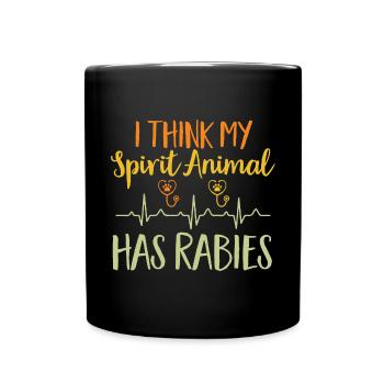 Vet Tech Veterinary Veterinary Technician - Full Colour Mug - black - Front