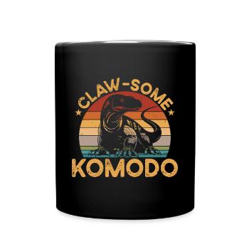 Krallenartiger Komodowaran-besitzer, Wildtiere, - Tasse einfarbig - Schwarz - Vorne