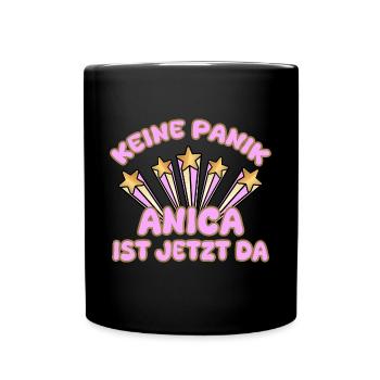 Woman's name Anica - Full Colour Mug - black - Front