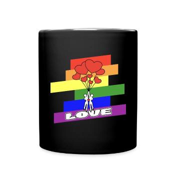 LGBT Gay Lesbian Gay - Full Colour Mug - black - Front