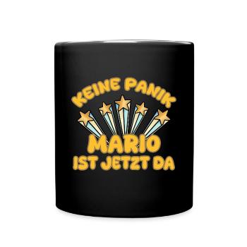Mario als Vorname - Tasse einfarbig - Schwarz - Vorne