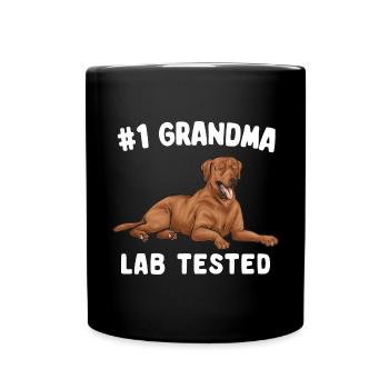 Fuchsroter Labrador Retriever Fox Red Labrador - Tasse einfarbig - Schwarz - Vorne