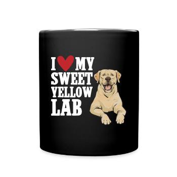 Labrador Retriever jaune - Mug uni - noir - Devant