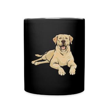 Labrador Retriever jaune - Mug uni - noir - Devant