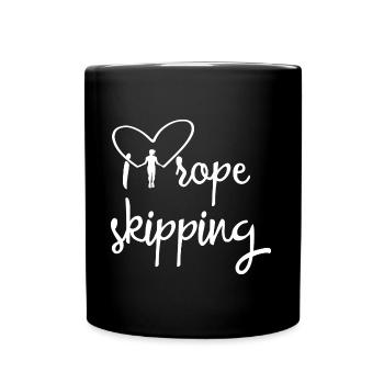 Ich liebe Seilspringen Design für Seilspringer - Tasse einfarbig - Schwarz - Vorne