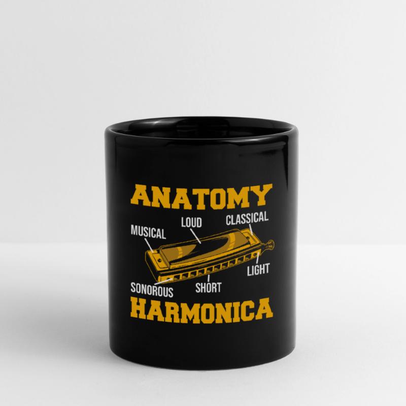 Playing Harmonica Gift Full Colour Mug