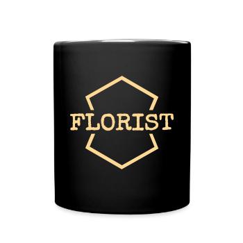 Work Florist - Full Colour Mug - black - Front