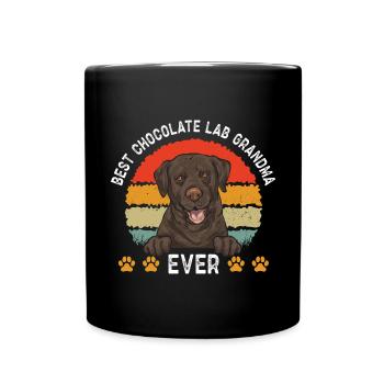 Chocolate Brown Labrador Retriever Dog - Full Colour Mug - black - Front
