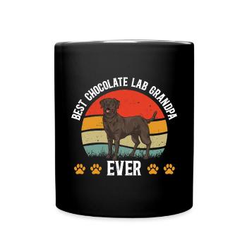 Chocolate Brown Labrador Retriever Dog - Full Colour Mug - black - Front