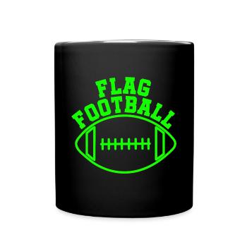 FLAG FOOTBALL – For real flag football fans - Full Colour Mug - black - Front