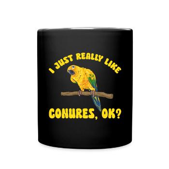 Parakeet, Parrot, Parakeet, Bird - Full Colour Mug - black - Front