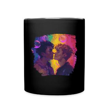 Boy meets Boy - Pride and Strong - LGBTQIA+ - Tasse einfarbig - Schwarz - Vorne