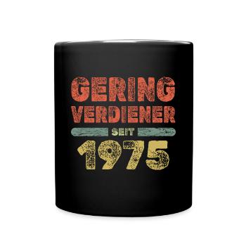 Faibles revenus en 1975 - Mug uni - noir - Devant