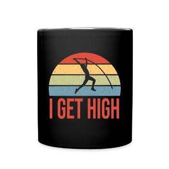 Stabhochspringer-Geschenk - Tasse einfarbig - Schwarz - Vorne