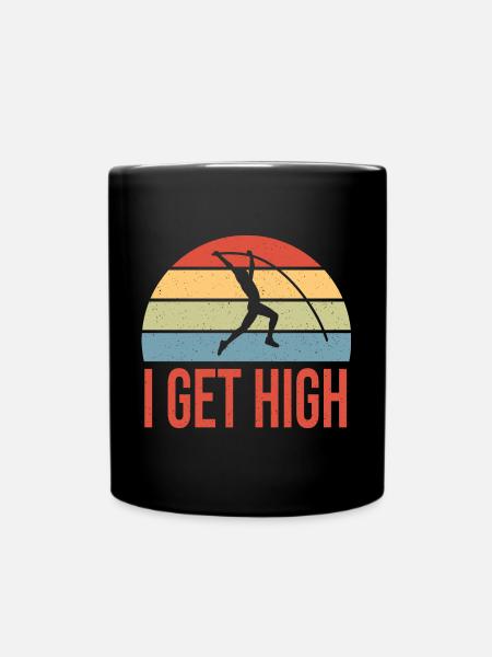 Stabhochspringer-Geschenk - Tasse einfarbig - Schwarz