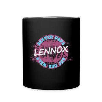 Geschenk für Lennox - Tasse einfarbig - Schwarz - Vorne