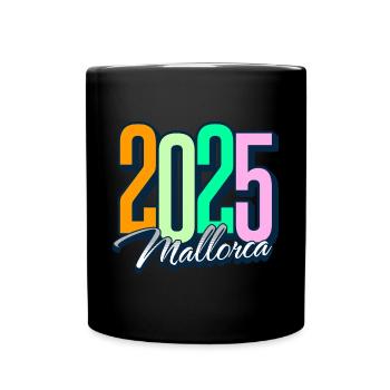 2025 Mallorca - Tasse einfarbig - Schwarz - Vorne