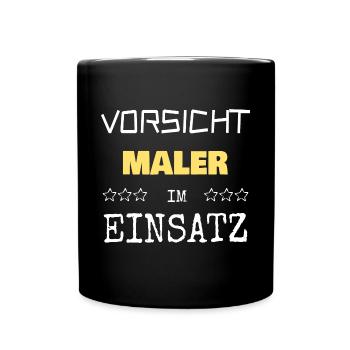 Berufung Maler - Tasse einfarbig - Schwarz - Vorne