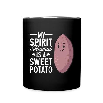 Légumes-racines de patates douces - Mug uni - noir - Devant