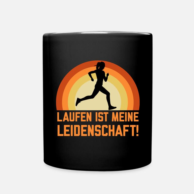 Das Laufen ist meine Leidenschaft Sport der Läufer - Tasse einfarbig - Schwarz