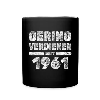 Né en 1961 - Mug uni - noir - Devant