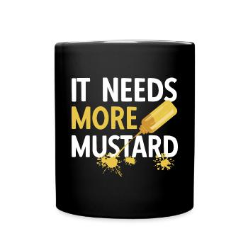 Senf Mustard - Tasse einfarbig - Schwarz - Vorne