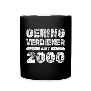Spruch 2000 - Tasse einfarbig - Schwarz - Vorne