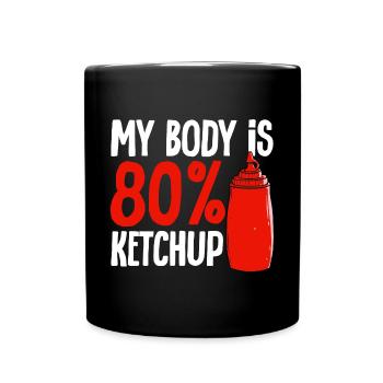 Ketchup Tomatenketchup - Tasse einfarbig - Schwarz - Vorne