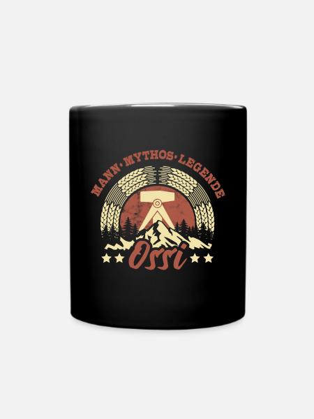 Ossi Mann, Mythos, Legende, DDR, Ostalgie Geschenk - Tasse einfarbig - Schwarz