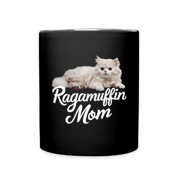 Katze Ragamuffin Geschenk - Tasse einfarbig - Schwarz - Vorne