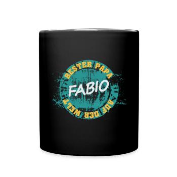 Geschenk für Fabio - Tasse einfarbig - Schwarz - Vorne