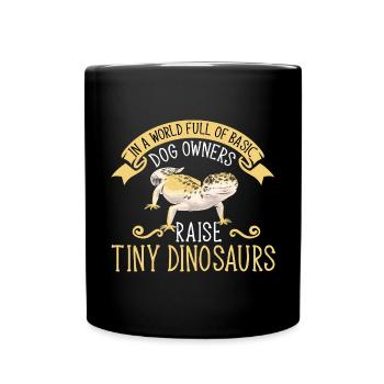 Leopard Gecko Reptile Pet Gecko - Full Colour Mug - black - Front
