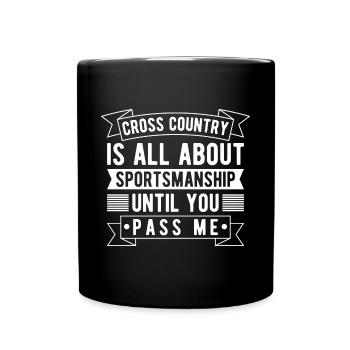 Coureur de fond Runn et entraîneur de cross-country - Cross unique - Mug uni - noir - Devant