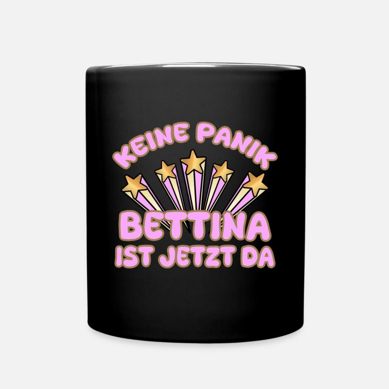 Frauenname Bettina - Tasse einfarbig - Schwarz
