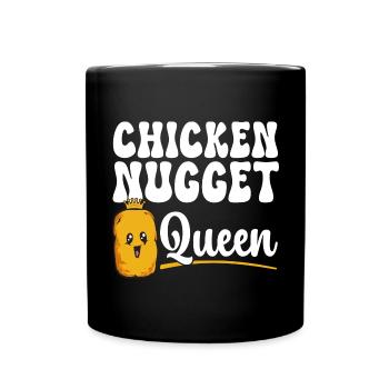 Chicken Nugget Liebhaber Chicken Nuggets - Tasse einfarbig - Schwarz - Vorne