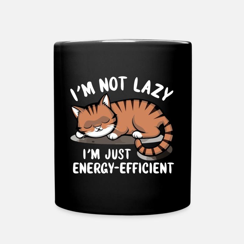 I'm not lazy I just don't care - Tasse einfarbig - Schwarz