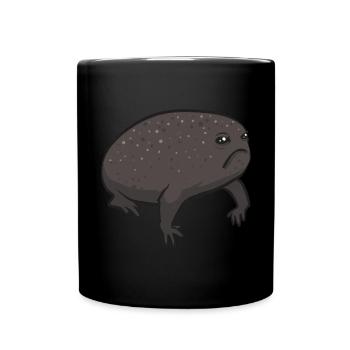 Schwarzer Regenfrosch Breviceps Fuscus Frosch - Tasse einfarbig - Schwarz - Vorne