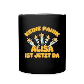 First name Alisa - Full Colour Mug - black - Front