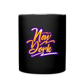 New York - Tasse einfarbig - Schwarz - Vorne